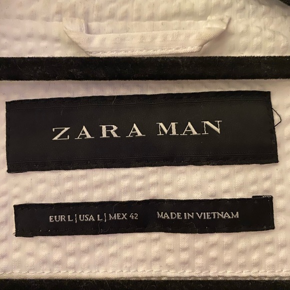 Zara men’s white pebble bomber jacket - Picture 3 of 3